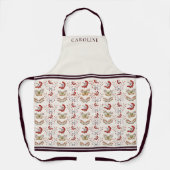 ボタニカルワインベリー&紅葉アイボリーカスタム エプロン (正面)