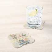 ボタニカルヴィンタケワイルドフラワー80誕生日 ペーパーコースター (インサイチュ)