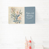 ボタニカルヴィンタケワイルドフラワー80誕生日 横断幕 (インサイチュ)