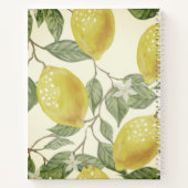 ボタニカルヴィンテージイエローレモンズファミリーレシピ ノートブック (裏面)