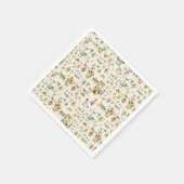 ボタニカルヴィンテージイラストコラージュ スタンダードカクテルナプキン (角)