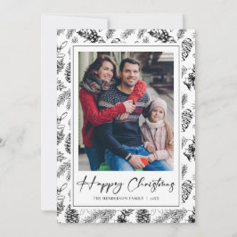 ボタニカルヴィンテージクリスマスフォト シーズンカード