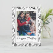 ボタニカルヴィンテージクリスマスフォト シーズンカード (スタンド正面)