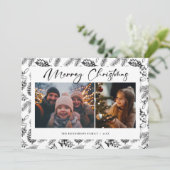 ボタニカルヴィンテージクリスマスフォト シーズンカード (スタンド正面)