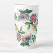 ボタニカルヴィンテージパッションフラワーズラテマグ カフェラテマグ (正面)