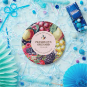 ボタニカルヴィンテージフルーツローカル農家ラベル ペーパープレート (パーティー)