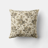 ボタニカルヴィンテージブラウンベージュオーク離れズアコーン クッション (裏面)