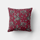 ボタニカルヴィンテージブルガンディグレーオーク離れズアコーン クッション (裏面)