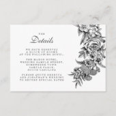 ボタニカルヴィンテージ結婚式詳細エンクロージャカード エンクロージャーカード (正面)