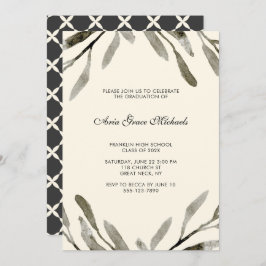 ボタニカル卒業パーティー招待状 招待状