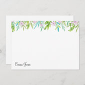 ボタニカル名前をカスタムするノートカード ノートカード (正面/裏面)