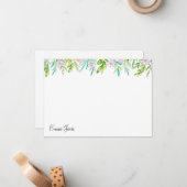 ボタニカル名前をカスタムするノートカード ノートカード (正面/裏面インサイチュ)