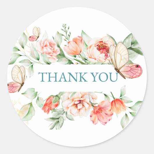 ボタニカル封筒用シール、ステッカー ラウンドシール (正面)