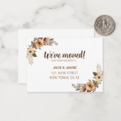 ボタニカル引っ越しましたニューホームアナウンスメントカード ノートカード (正面/裏面インサイチュ)