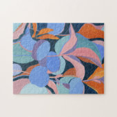 ボタニカル抽象芸術ウォーターカラーアートジグソーパズル ジグソーパズル (横)