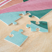 ボタニカル抽象芸術ウォーターカラーアートジグソーパズル ジグソーパズル (側面)