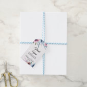 ボタニカル春フローラとシックサンキュー ギフトタグ (より糸付き)