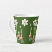 ボタニカル春ラテマグカップ – 春グリーン カフェラテマグ (左アングル)