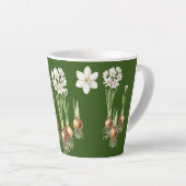 ボタニカル春ラテマグカップ – 春グリーン カフェラテマグ (右アングル)