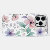 ボタニカル柄 パステルカラー iPhoneケース (裏面横)