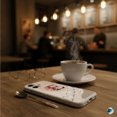 ボタニカル柄 ボホ レトロ 名前入り 大文字E Case-Mate iPhoneケース