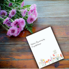 ボタニカル水彩の野生の花 シーズンカード