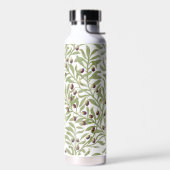 ボタニカル水彩グリーンオリーブの枝 ウォーターボトル (左面)