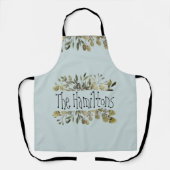 ボタニカル水彩家族の形見 エプロン (正面)