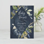 ボタニカル海軍の赤ちゃんシャワー招待 招待状 (スタンド正面)