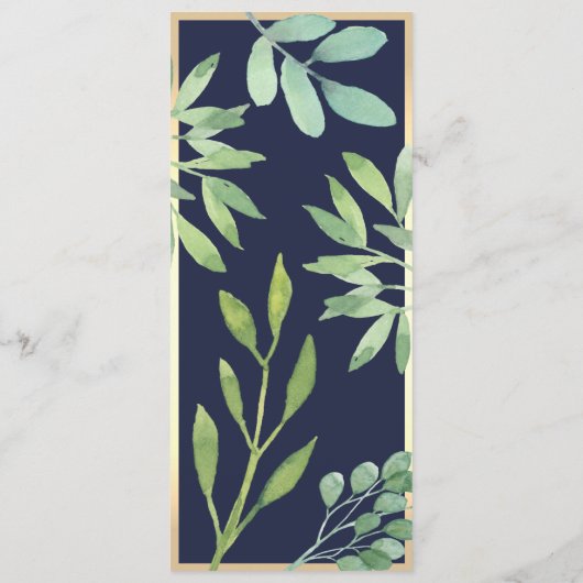 ボタニカル海軍ブルー結婚ズ メニュー (裏面)