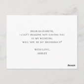 ボタニカル私の花嫁のメイドになるわ。フローラ園 ポストカード (裏面)