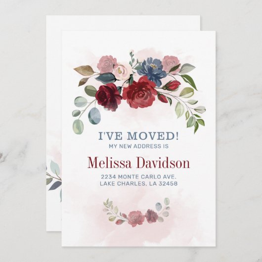 ボタニカル私はフローラニューホームを移動 案内状 (正面/裏面)