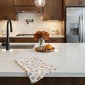 ボタニカル秋秋をテーマにしたドライオレンジ離れの キッチンタオル