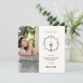 ボタニカル第一聖体サンキューカード 招待状 (スタンド正面)