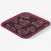 ボタニカル紅葉ブルゴーニュカスタマイズ ペーパープレート (傾斜あり)