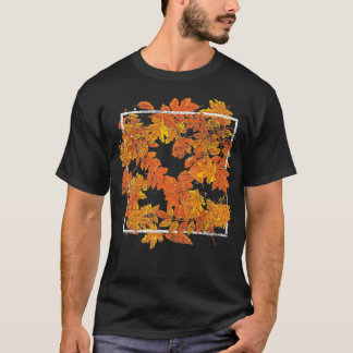 ボタニカル紅葉自然フォレスト感謝祭 Tシャツ