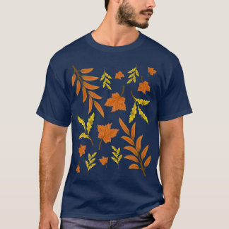 ボタニカル紅葉野生生物自然秋 Tシャツ