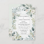 ボタニカル素朴フローラRSVPカード 出欠カード (正面/裏面)