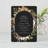 ボタニカル素朴ブラックテラコッタブライダルシャワー 招待状 (スタンド正面)