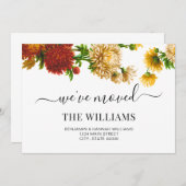 ボタニカル素朴引っ越しましたニューホームムービング 案内状 (正面/裏面)