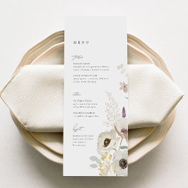 ボタニカル結婚のメニューカード メニュー
