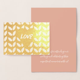 ボタニカル結婚ラブバレンタイン記念日 箔カード