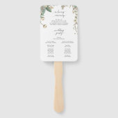 ボタニカル結婚式 プログラムファン愛の記憶 ハンドファン (裏面)