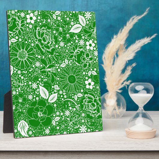 ボタニカル美しいグリーン フォトプラーク (側面)