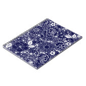 ボタニカル美しいブルー ノートブック (左側)