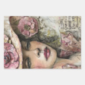 ボタニカル美しい&バードヘビーウェイト減退 ラッピングペーパーシート (正面3)