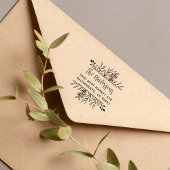 ボタニカル葉フレームファミリ名差出人住所 ラバースタンプ