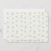 ボタニカル葉ベビーモノグラム写真発表 案内状 (裏面)