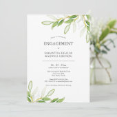 ボタニカル葉婚約パーティ招待状 (スタンド正面)