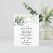 ボタニカル葉文字ウェディングデイタイムライン (スタンド正面)